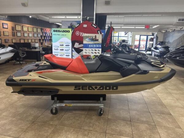 2025 Sea-Doo RXT-X 325 For Sale | Metallic Tan / Lava Red Premium - Image 4
