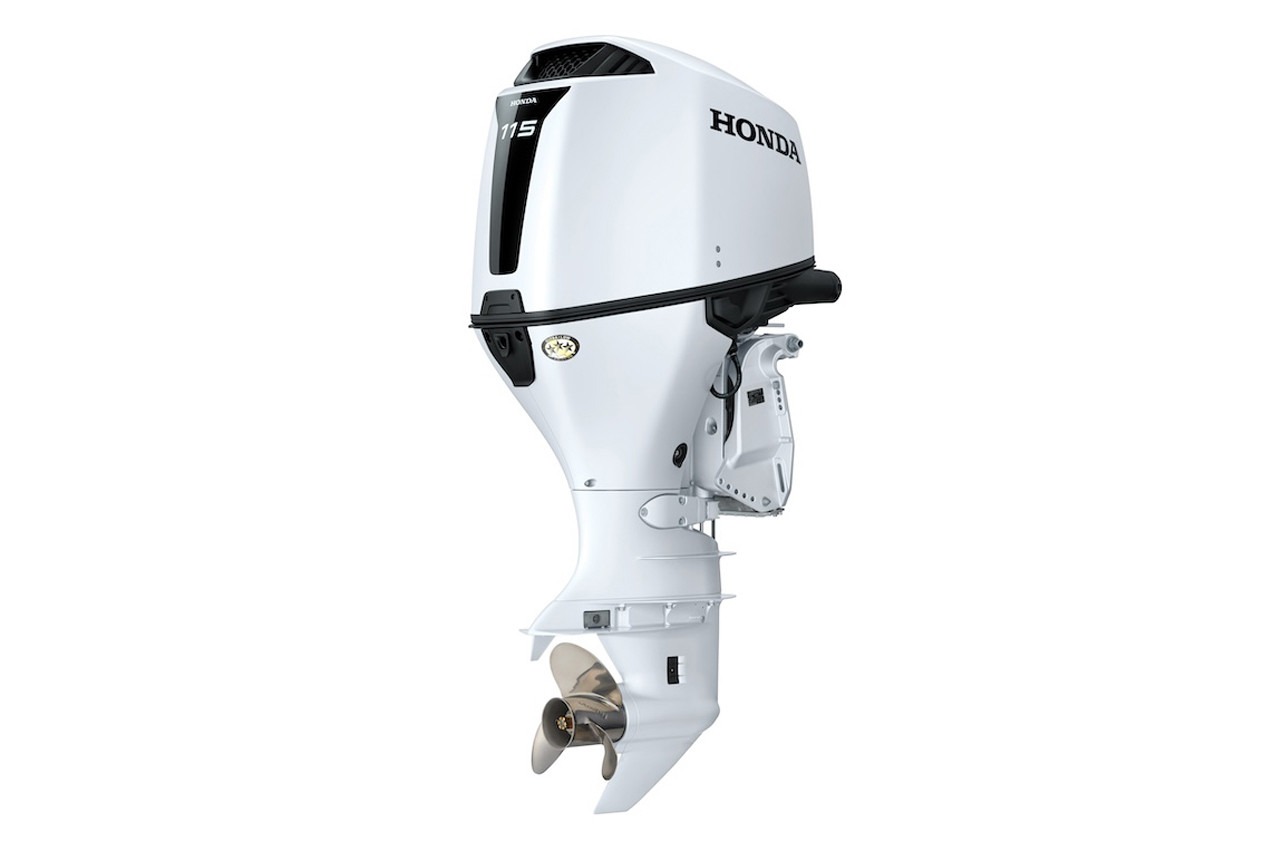 White Honda 115hp Outboard