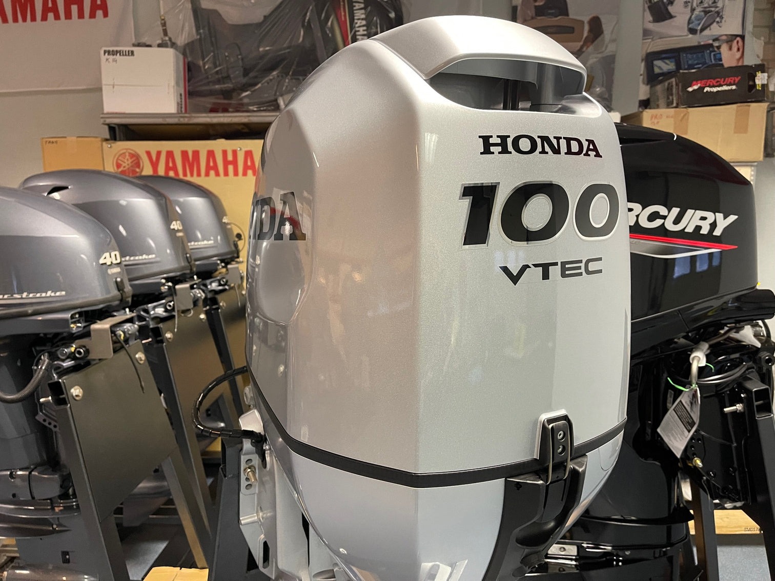 Honda 100hp Outboard For Sale | Remote Mechanical, Electric Start, 25" Shaft | BF100A1XRT