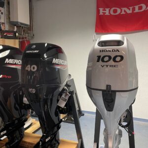 Honda 100hp Outboard For Sale | Remote Mechanical, Electric Start, 25″ Shaft | BF100A1XRT