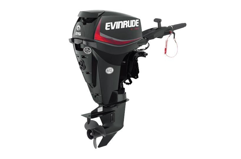25HP Evinrude Tiller Outboard Motor | E25DPGL | 20 in. Shaft